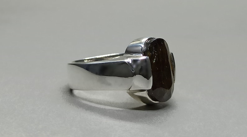 Natural Unheated Untreated 5 Carat Dark Deep Green Beryl Women Ring Sterling Silver 925 Handmade Green Peridot Ring Beryl Ring