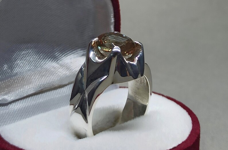 Oval Cut 3 Carat Alexandrite Women Cross Shape Ring Sterling Silver 925 Handmade Color Changing Alexandrite Anniversary Ring
