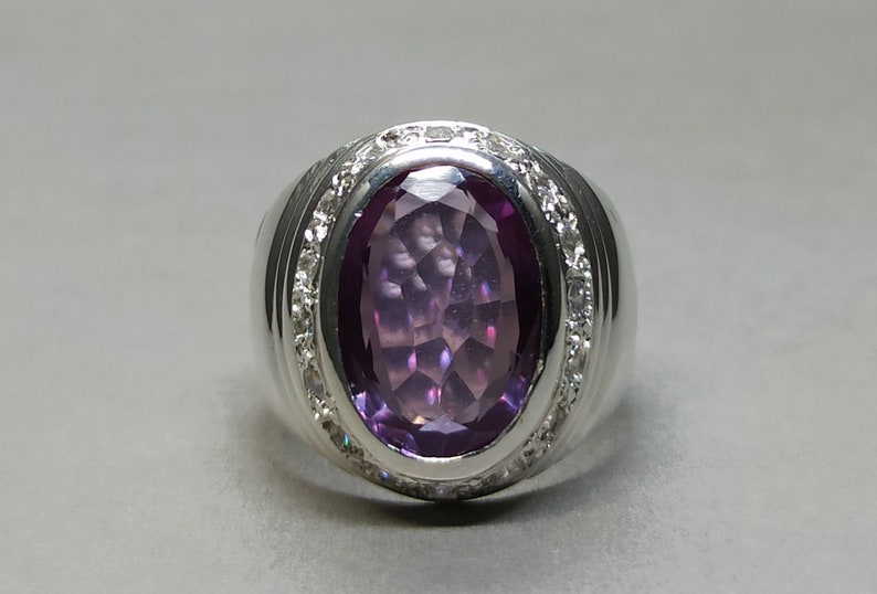 5 Carat Oval Cut Alexandrite Women Ring Sterling Silver 925 Handmade Alexandrite Anniversary Ring Alexandrite Ring