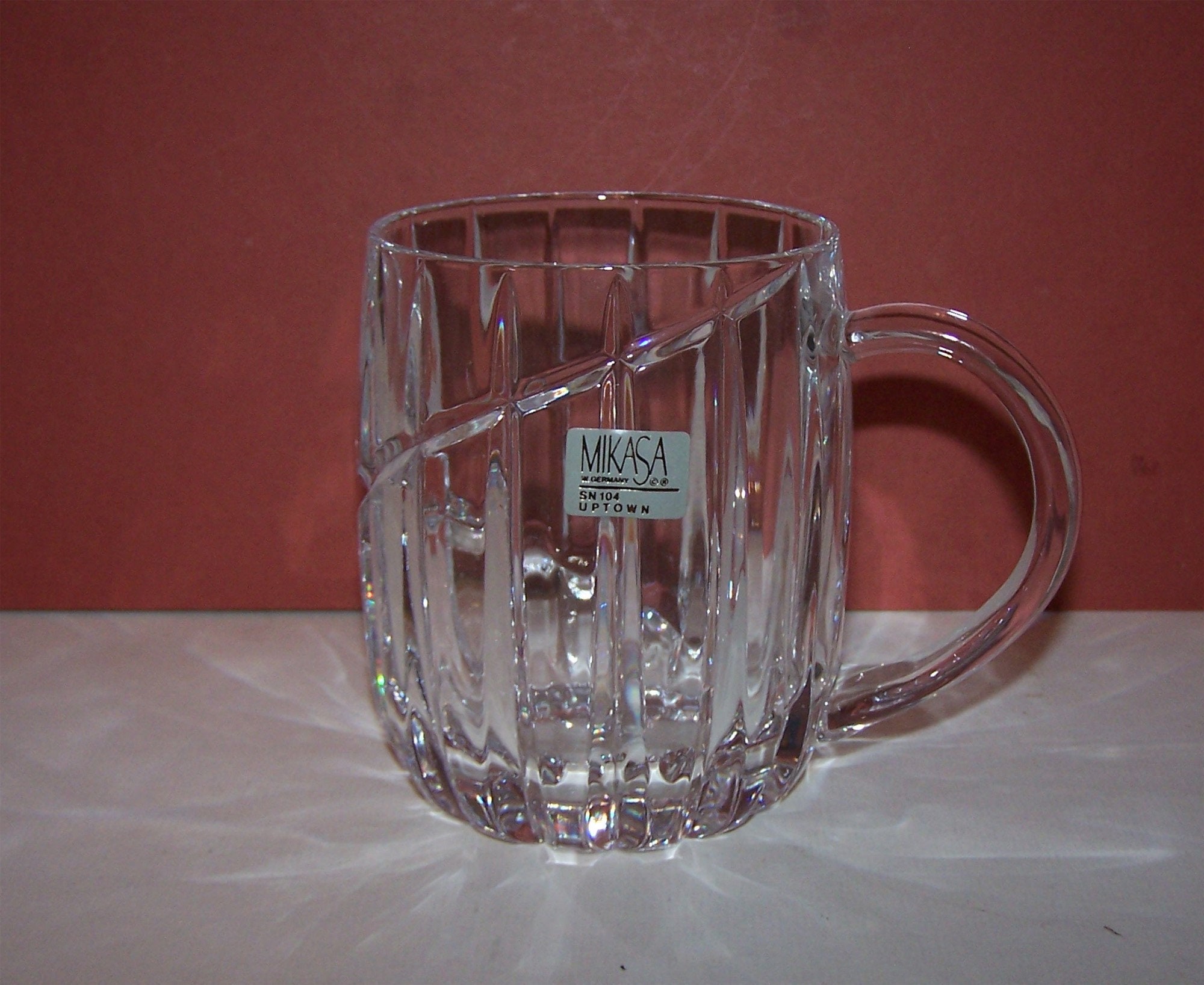 NWT Mikasa UPTOWN Crystal Beer Mug / Stein / Glass SN104 West Etsy