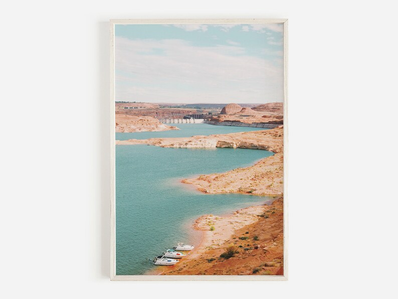 Lake Powell Beach Lake Powell Wall Art Arizona Lake Desert Etsy