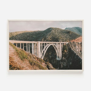 Highway One Bridge, California Coastal Highway, Bixby Bridge Wall Art, Coastal Bridge Poster, Bixby Bridge Poster, California Landscape Art