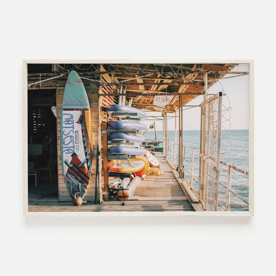 Surf Shack Surfboards, Ocean Pier Digital Art, Hawaii Surf Shop, Summer
