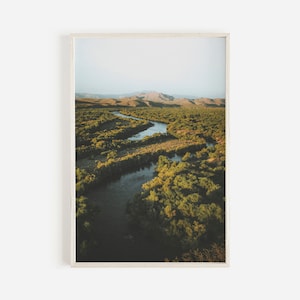 Salt River Arizona, Desert Oasis, Arizona Desert Wall Art, Southwestern Decor, Salt River Aerial Photo, Four Peaks, Printable Wall Art