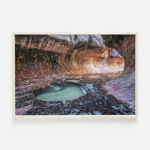 Zion Subway Trail, The Subway Trail, Zion Desert Print, Desert Canyon Wall Art, Utah Creek Print, Subway Hiking Trail, Zion National Park