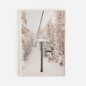 Park City Utah Wall Art, Snowy Utah Photo, Ski Lift In Utah Print, Park City Skiing Photo, Park City Utah Winter, Utah Winter Skiing Print