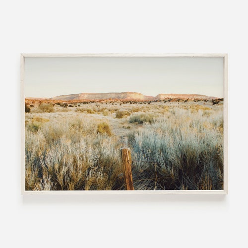 Désert d'armoise, art mural d'armoise, paysage de l'Utah, art mural d'armoise du désert, champ d'armoise, décor de ferme, photo occidentale rustique