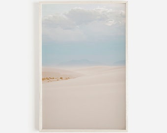 White Sands druckbare Kunst, Sanddüne Druck, Wüstensand Foto, Boho Wandkunst, Wüstenlandschaft, großes druckbares Poster, Nationalpark-Poster