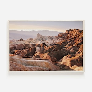 Death Valley Mountains At Sunset, Zabriskie Point Wall Art, California National Park, Death Valley Scenery, Zabriskie Point Mountains Poster