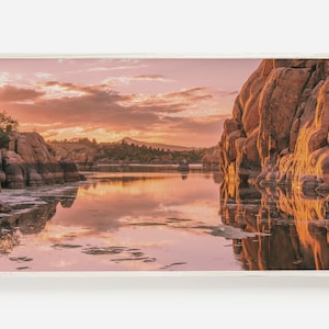 Samsung Frame TV Art, Prescott Arizona Photo, Watson Lake TV Art, Arizona Landscape, Lake Sunset TV, Western Tv Decor, Rustic Frame Tv Art