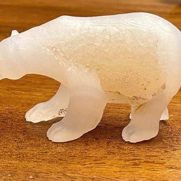Agate Druzy Polar Bear