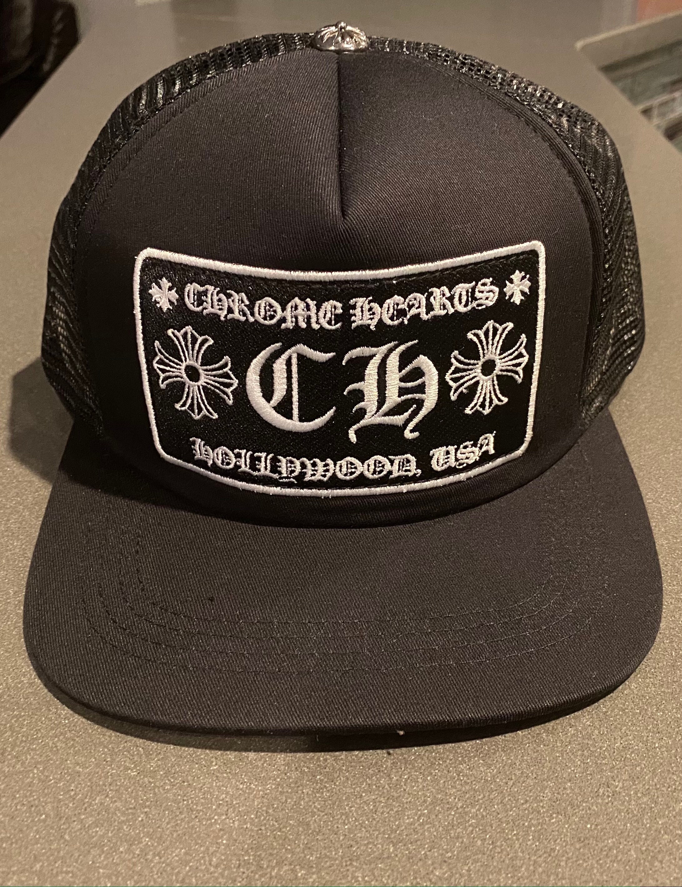 fake chrome heart hat