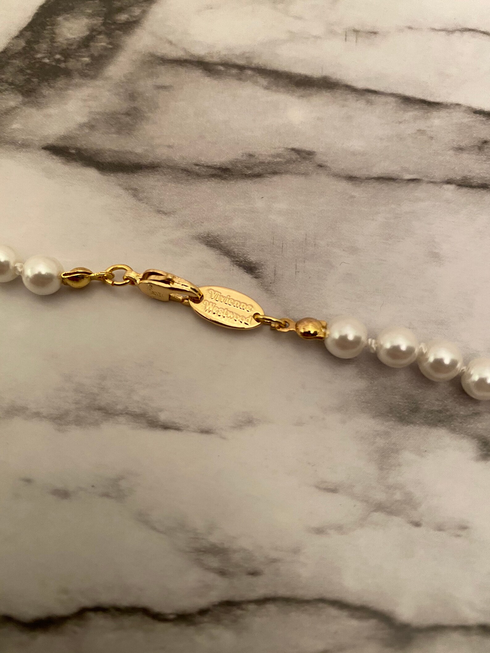 Vivienne westwood pearl necklace gold Clearance