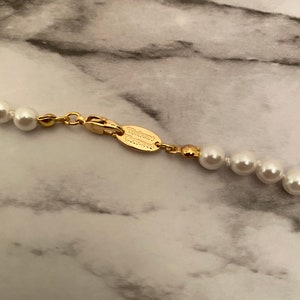 Vivienne Westwood Pearl Necklace Gold image 3