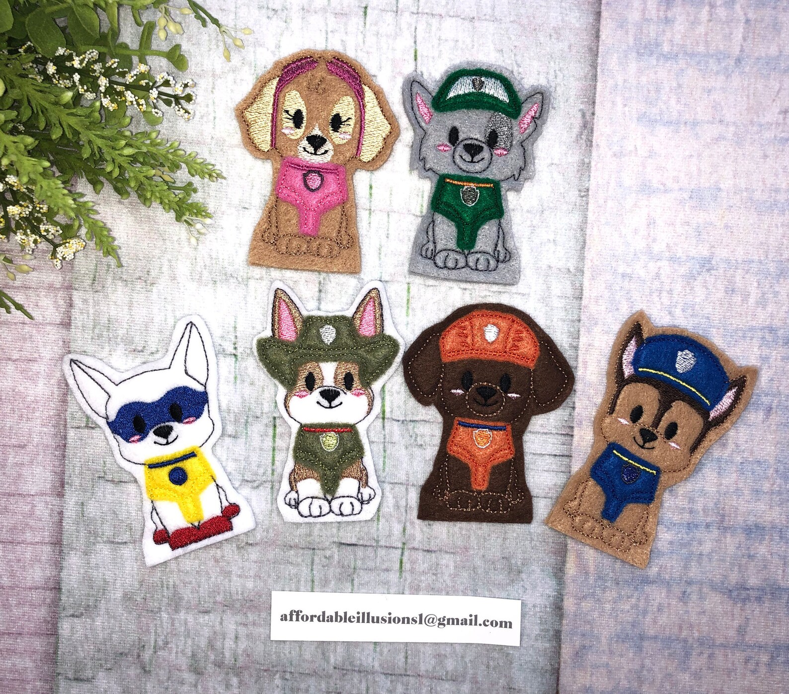 Paw Patrol Inspired Finger Puppets Pretend Play - Etsy UK