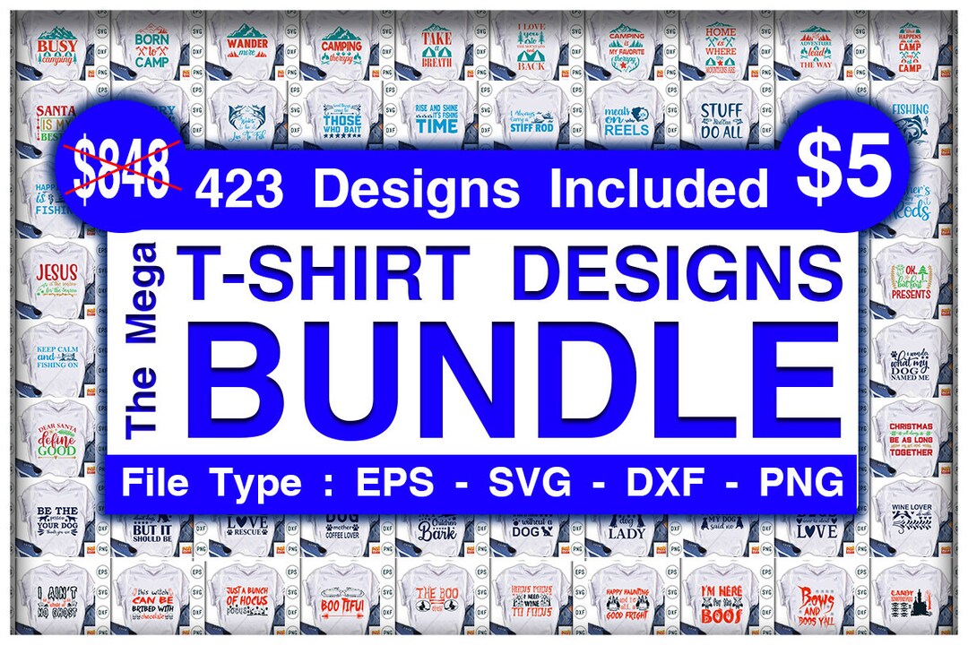 The Mega Tshirt Designs Bundle Etsy