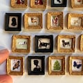 Extra Tiny Miniature Framed Artwork for Vintage Dollhouse Decor