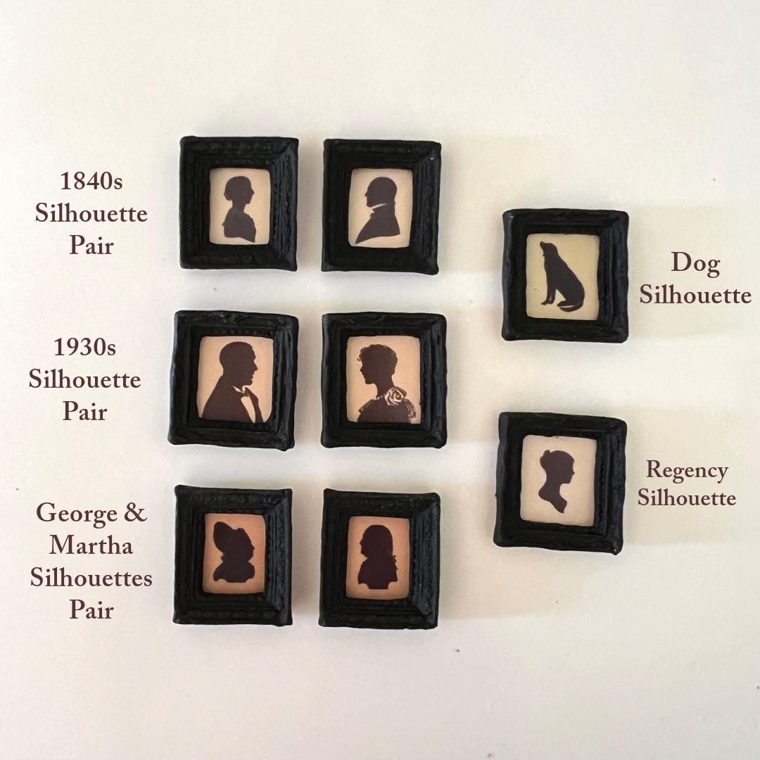 Extra Tiny Miniature Framed Artwork for Vintage Dollhouse Decor