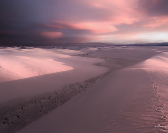 White Sands National Park Print –  Desert Dunes Sunset Fine Art Photography