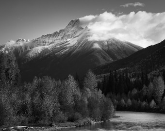 Mount Robson Black White Print – Canadian Rockies Landscape Fine Art Photography