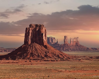 Monument Valley Sunset Print, Classic Southwest Fine Art Photography