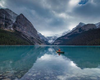 Lake Louise Landscape Print, Banff National Park Fine Art Photography, Canadian Rockies Wall Art