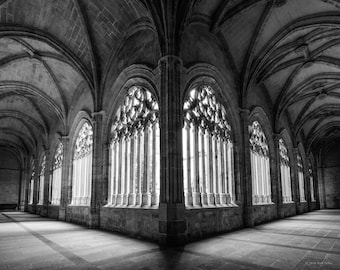 Gothic Cloister Print – Segovia Cathedral Architecture Fine Art Photography