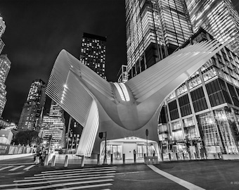 Oculus – Black and White New York City Print, Architecture Photography, Fine Art Wall Decor