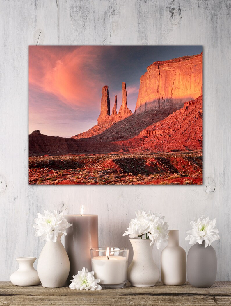 Three Sisters Monument Valley Utah Wall Art Decor Prints Etsy