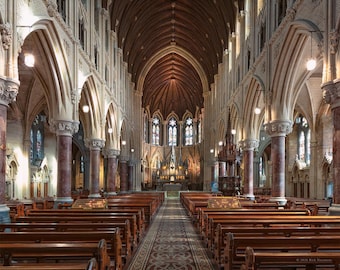 St Colman Cathedral Interior Print, Ireland Fine Art Travel Photography, Color or Black and White