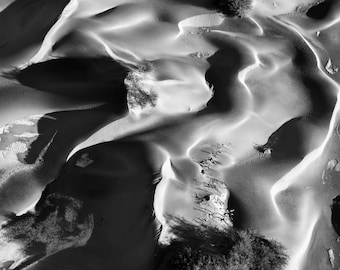 Sleeping Woman – Death Valley Mesquite Dunes Black and White Fine Art Print