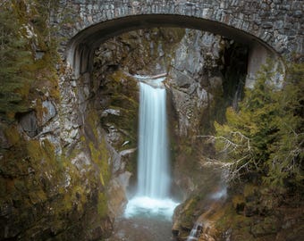 Christine Falls Print – Mount Rainier National Park Fine Art Photography, Color and Black and White options