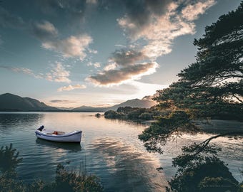 Evening Stillness, Killarney – Mountain Lake Print,  Ireland Fine Art Photography