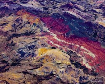 Painted Mountains of Peru Print, Colorful Andean Landscape Photography, Abstract Mountain Wall Art, Peru Fine Art Travel Photo