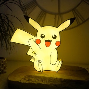 Lampe Pokemon - Lampe de Chevet Pokemon Personnalisée