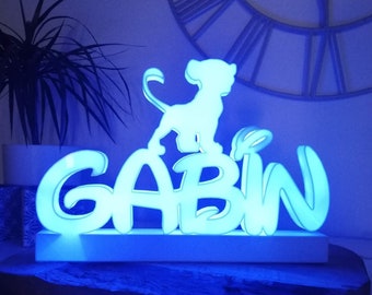 Child night light, Personalized Lamp, Simba the Lion King