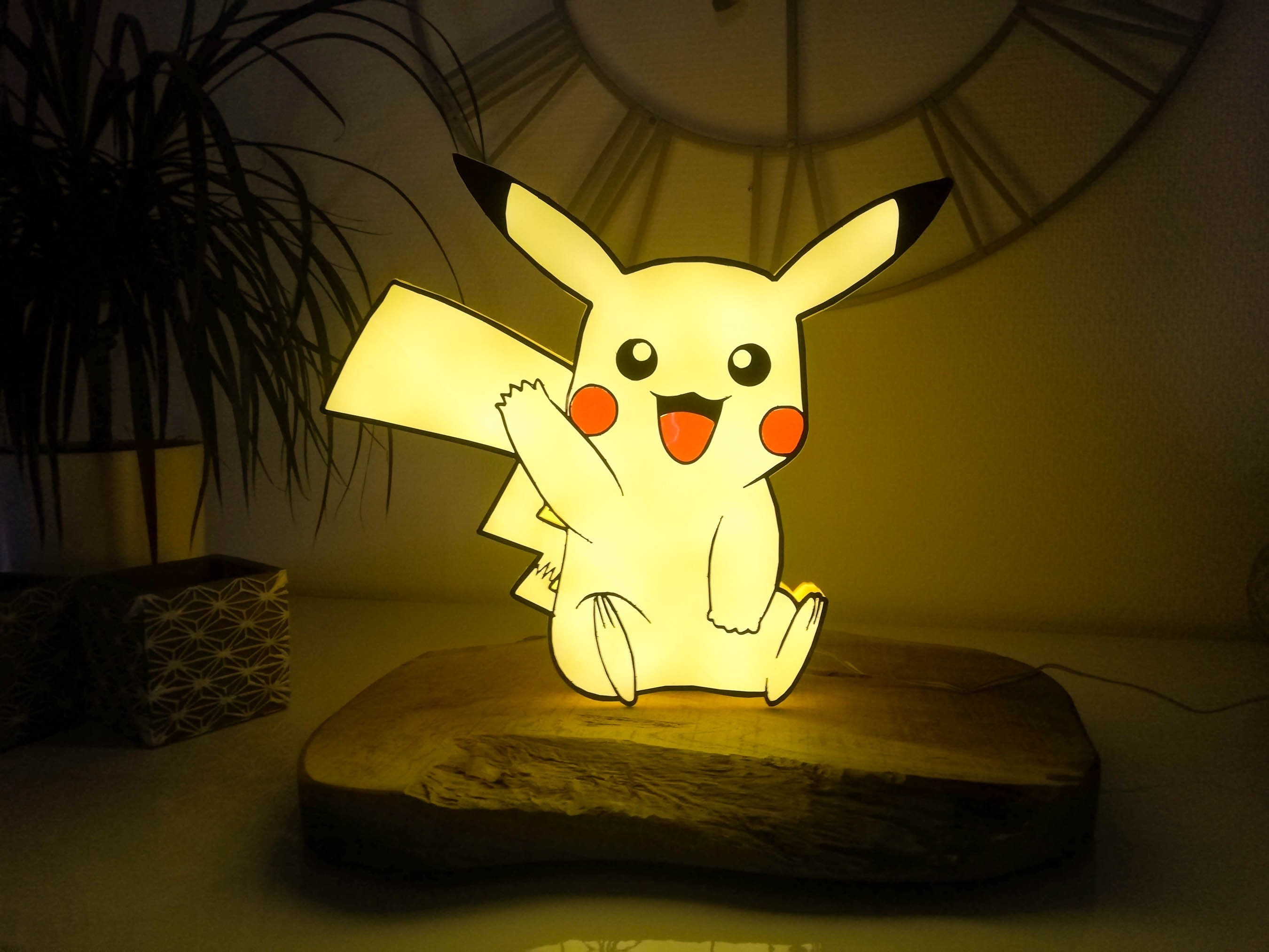 Pokemon Pikachu Lamp Kids, Pokemon Room Decor, Custom LED Night Light 