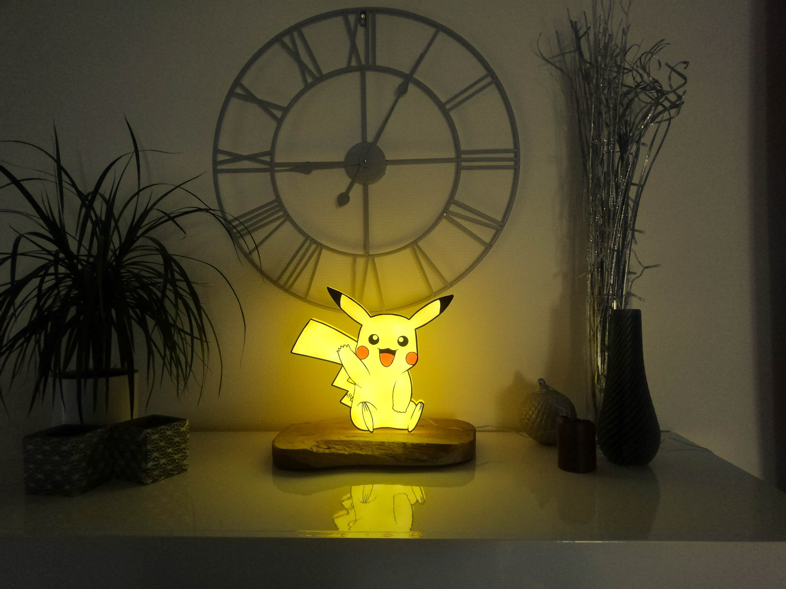 Lampe LED avec télécommande Pokémon - 40 cm - Pikachu