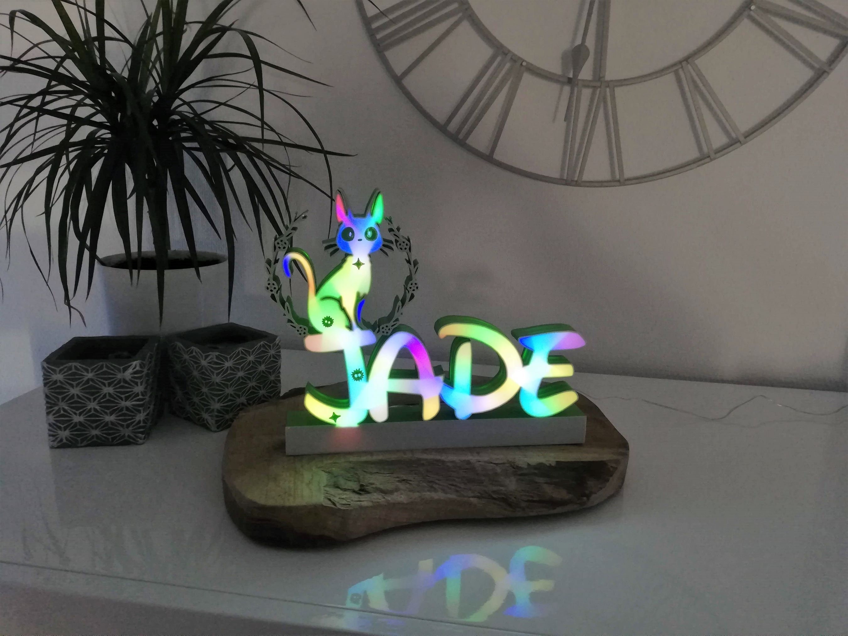 Veilleuse Bébé, Lampe de Chambre Veilleuse Personnalisée, Cadeau Naissance, à Led