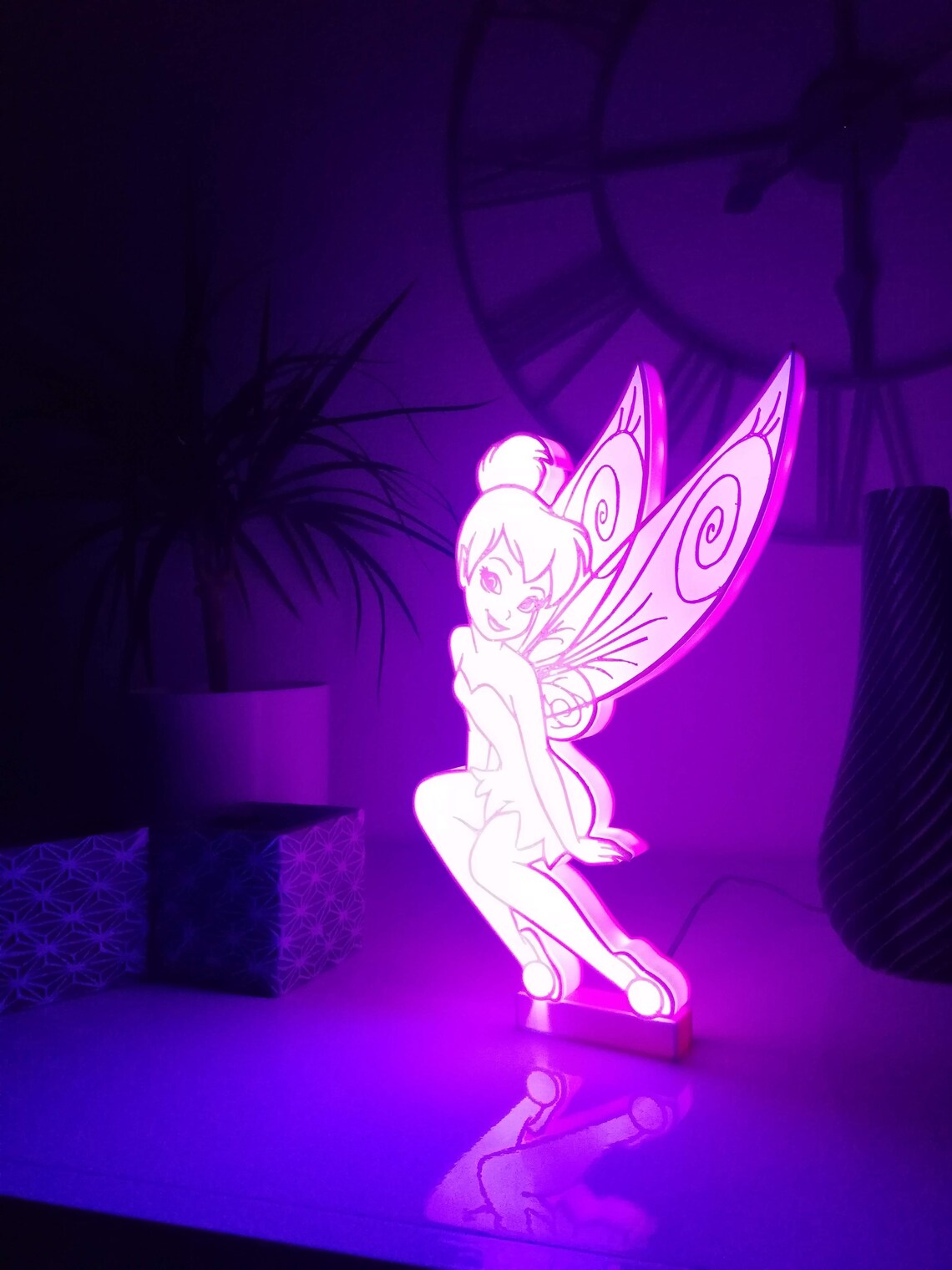 Tinkerbell night light 8 mood modes luminous bedside lamp Etsy