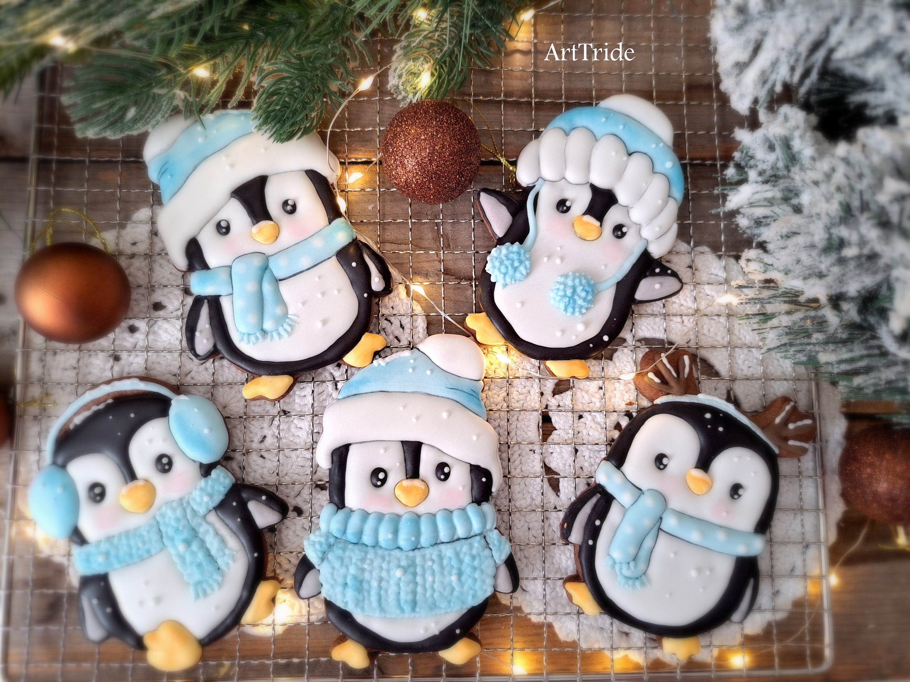 4 Stücke Weihnachtlicher Niedlicher Pinguin Auto Innenraum Dekoration Set, aktuelle Trends, günstig kaufen