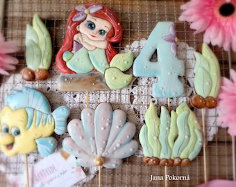 Mermaid Ariel cookie cutter set