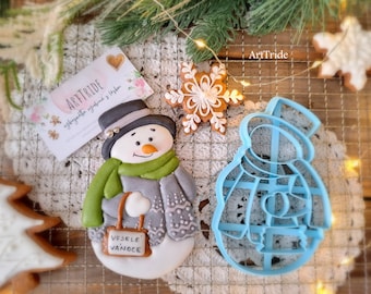 Snowman cookie cutter