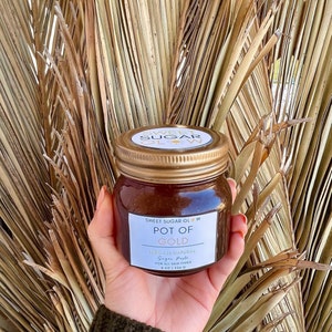 8 oz Pot of Gold Sugar Paste for All Natural Hair Removal, Sugar Wax, Sugaring, Eco Friendly, Vegan, Sustainable,Natural Beauty At Home Kits