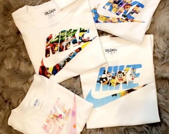 nike shorts with cartoon characters on them
