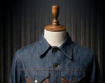 Southerner Jacket- Denim and Leather- USA Made