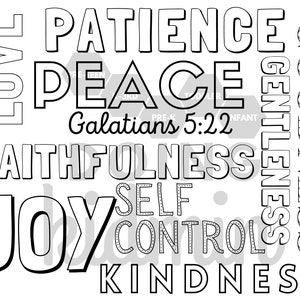 Galatians 5:22 Coloring Sheet