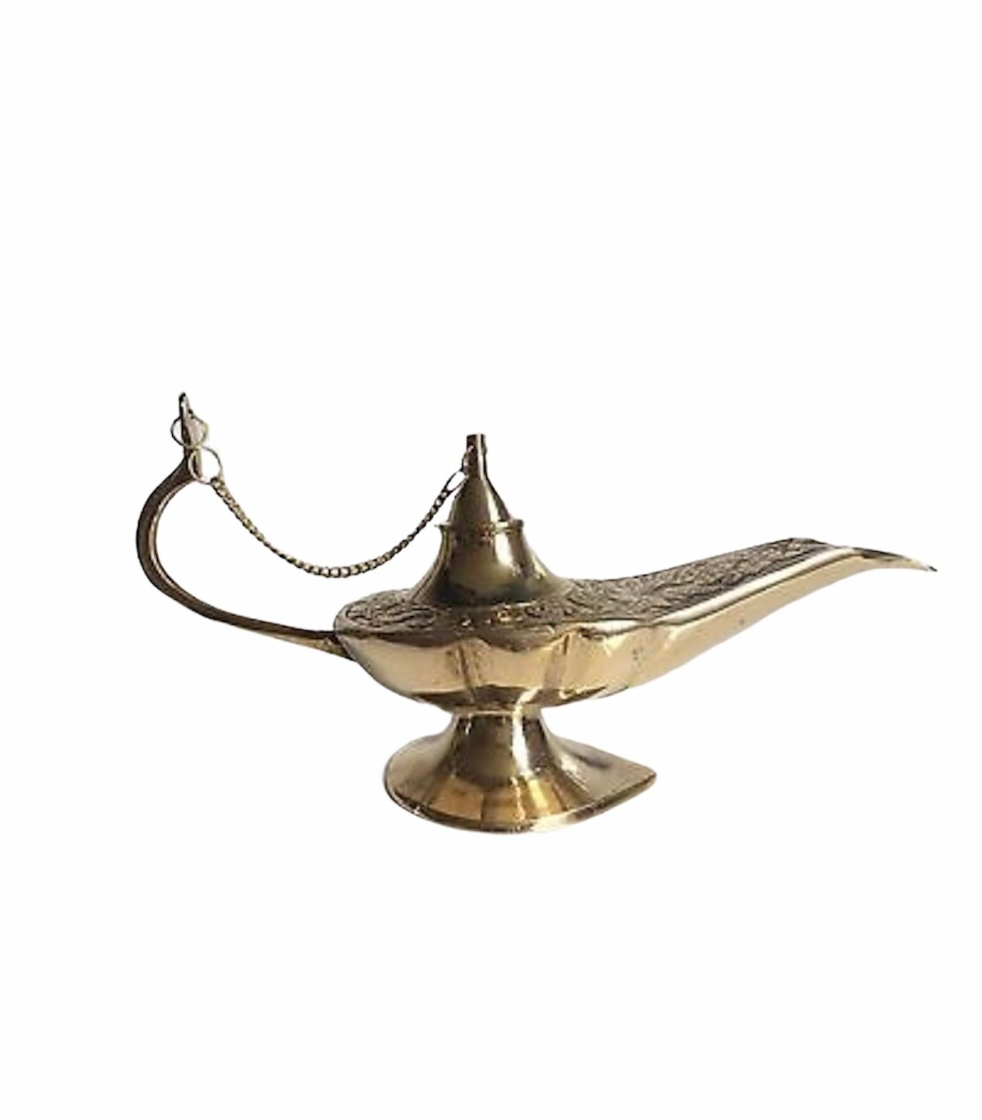 Brass Genie Oil Lamp Incense Burner Magic Lamp Middle Eastern