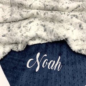 White Alloy Snowy Owl Baby Blanket - Personalized Baby Shower Gift - Newborn Girl/ Boy Baby Blanket.