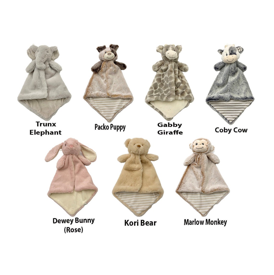 Personalized Embroidery Blankie Baby Gift Lovey Blankey Baby Etsy Canada